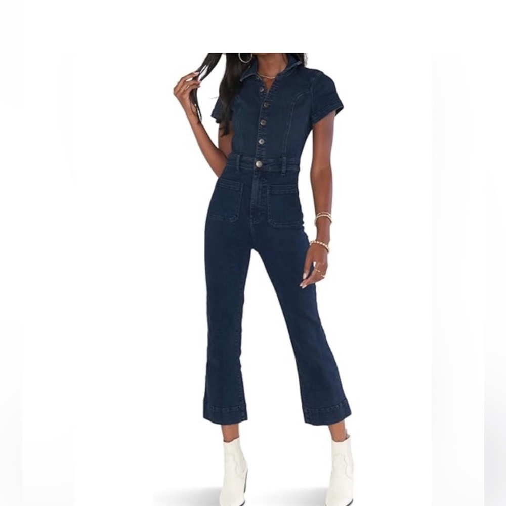 Show me your mumu denim jumpsuit size large